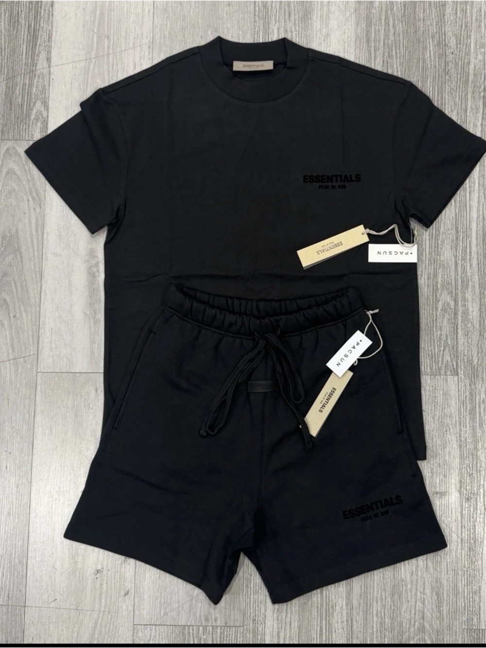 Essentials Men’s Black Athletic Shorts